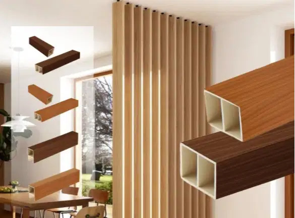 Partisi Hollow PVC Kisi WPC uk:2,9 mtr dan 1,45 mtr/ Pembatas Ruangan