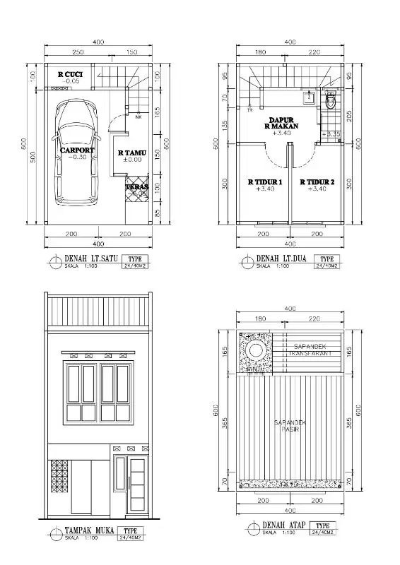 Rumah 2 lantai 2 kt 2km murah jakarta 550 juta  akses mobil