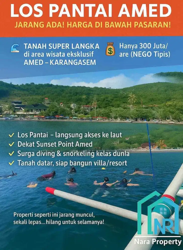 DIJUAL TANAH LOST PANTAI AMED