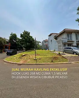 Jual Murah Kavling Eksklusif Hook 268 M2 Cuma 1,5 M Legenda Wisata