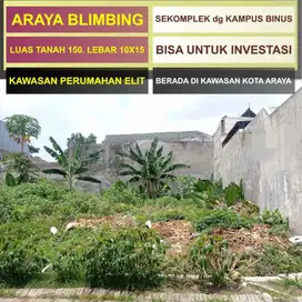 Tanah Murah Luas 150 di Araya PBI Lingkungan Rapi Strategis Pusat Kota