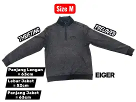 { THRIFTING } EIGER Original Sweater / Jaket Halfzip Pullover Size M