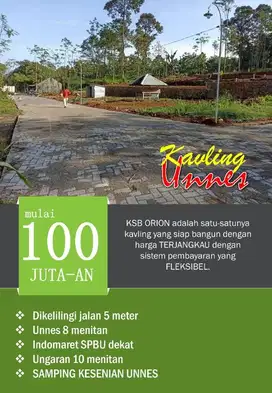 TANAH SIAP BANGUN SHM READY JALAN LEBAR PEKINTELAN Unnes