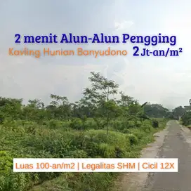 Tanah 2 Jt-an/m2 Boyolali, 2 menit Alun-Alun Pengging, Cicil Bertahap