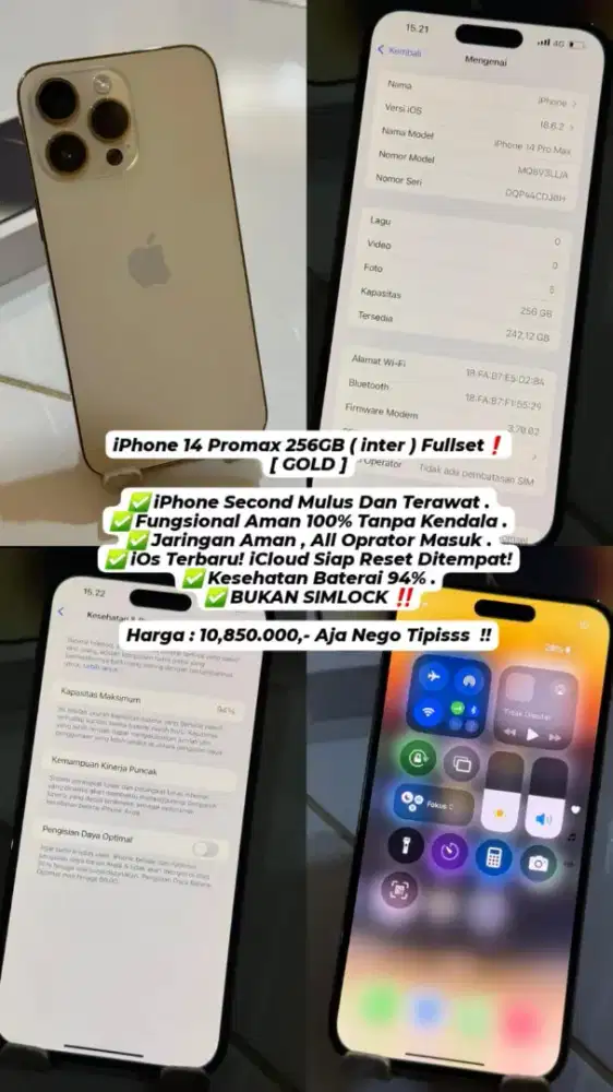 Iphone 14 ProMax 128Gb All Operator