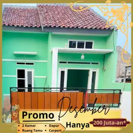 Rumah minimalis siap huni 2 kamar akses strategis dekat stasiun KRL