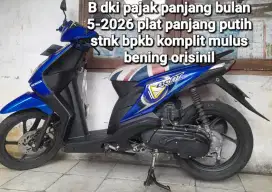 Honda beat 2010 karbulator cw asli biru B dki pajak panjang
