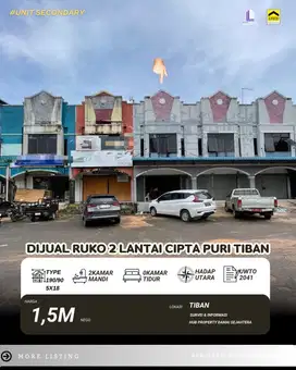 Dijual Ruko Cipta Puri Tiban