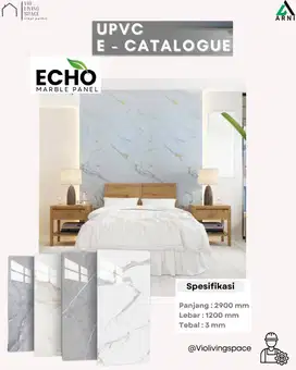 PVC MARMER ECHO KODE B TEBAL 3mm / PVC MARBLE / Dekorasi Dinding