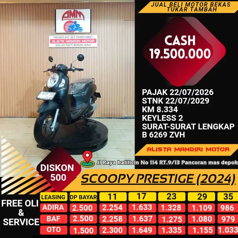 Honda SCOOPY PRESTIGE 2024 KREDIT 0% VIA CC
