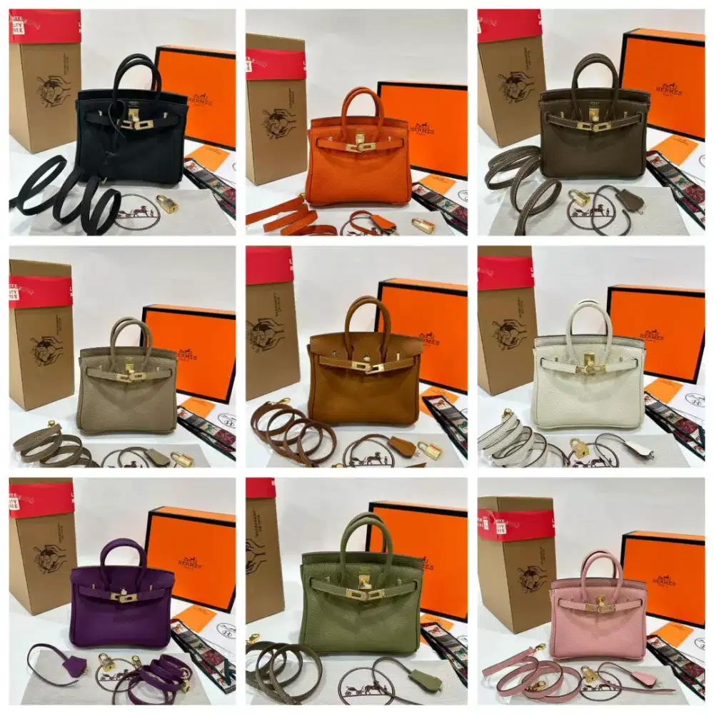 TAS Hermes BIRKIN ORIGINAL LEATHER 20cm ready 9warna