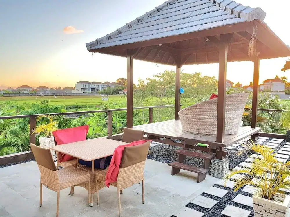 Villa Kerobokan Badung Bali Pemandangan Sawah