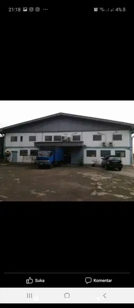 dijual gudang di jln Bogor cilangkap