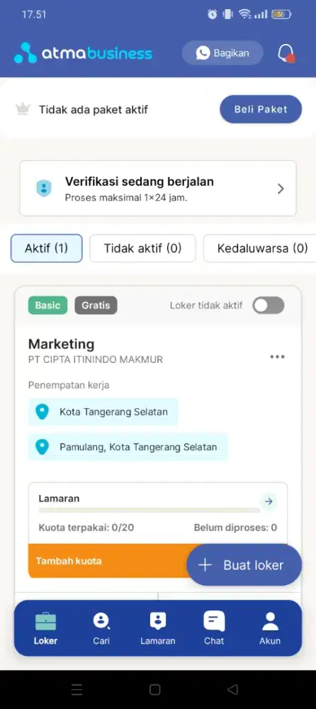 Dibutuhkan Manager Marketing untuk perdagangan sembako (minyak goreng)