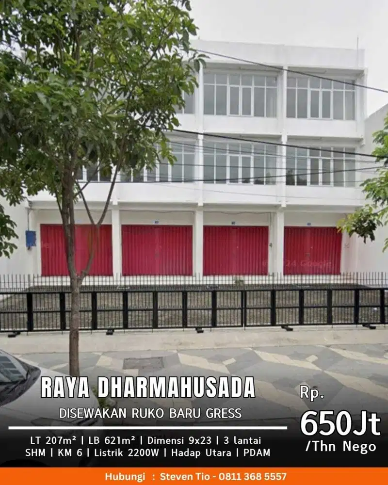 Hot Komersial Jejer, Ruko Baru Gress Raya Dharmahusada 3 lt Luas Strgs