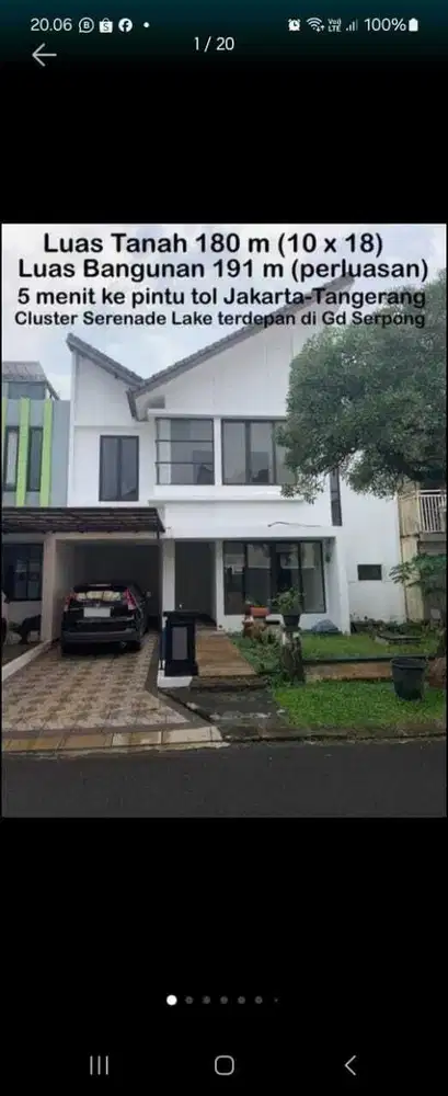 Jual Rumah siap huni sudah renovasi Di gading serpong  Tangerang