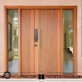 Kusen + pintu 2 nya + kusen jendela dan daun, dari kayu bekas menarti