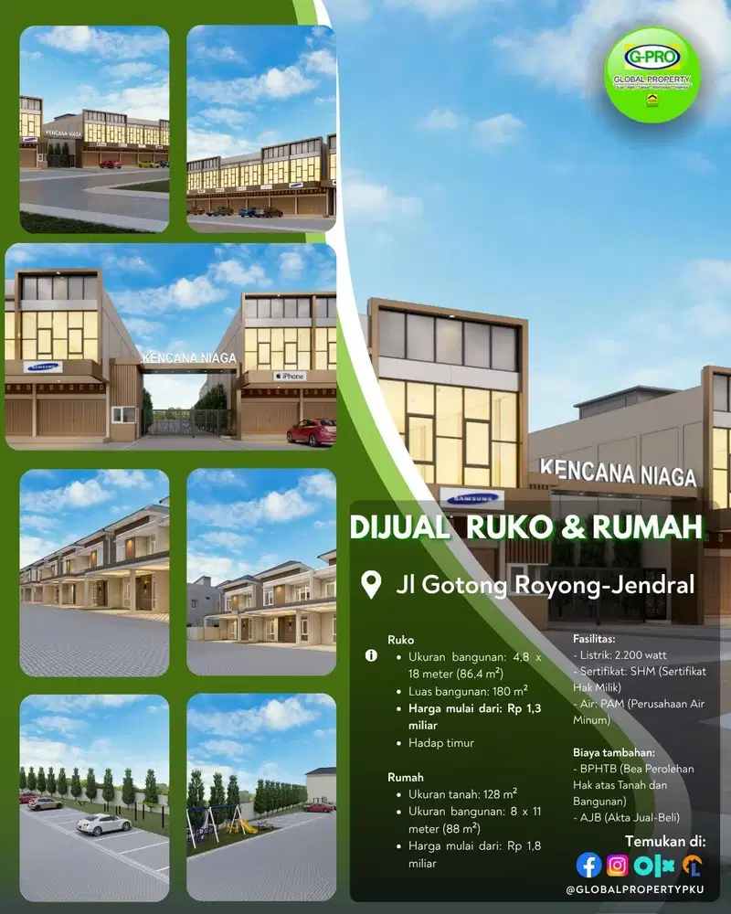 Dijual Ruko Daerah Gotong Royong Pekanbaru Kota Kondiri Baru!