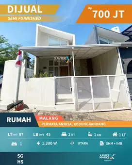Rumah Terawat di Permata Annisa Kedungkandang Malang Semi Furnish