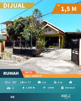 Rumah Klasik Negotiable di Beji Junrejo Kota Batu Dekat Wisata