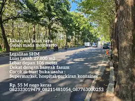 2 juta/m nego. Termurah lahan nol jl. raya gajah mada mojokerto