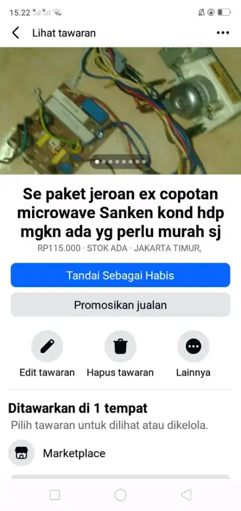 Se paket jeroan microwave Sanken kond hdp ex copotan mgkn perlu
