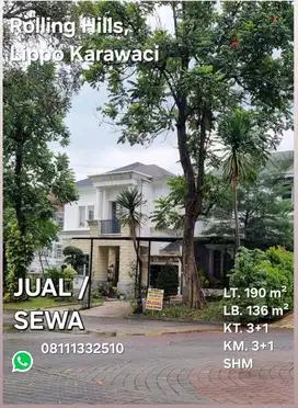 Disewakan Rumah Cantik Lippo Karawaci, Taman Diponegoro