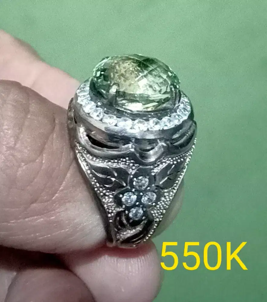 Batu cincin kecubung ring perak
