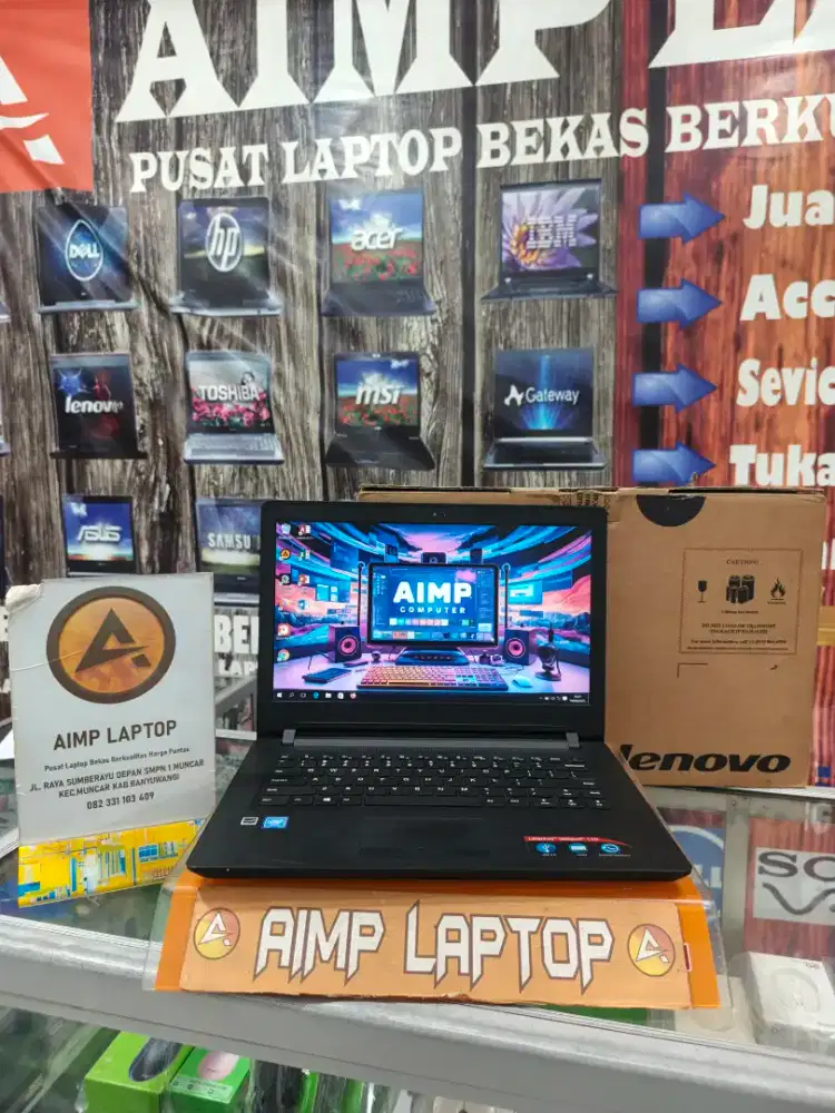 Laptop lenovo slim fullset siap pakai