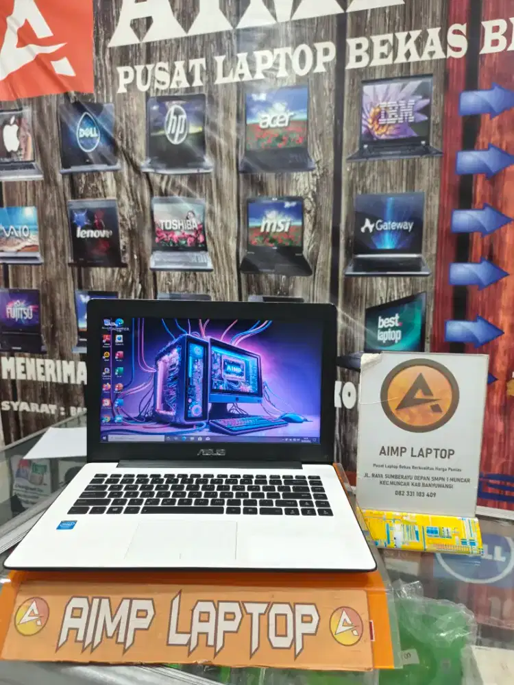Laptop asus slim putih ram 4 gb sss siap. Kerja online