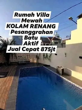 Dijual Rumah Villa Mewah Kolam Renang Batu Malang