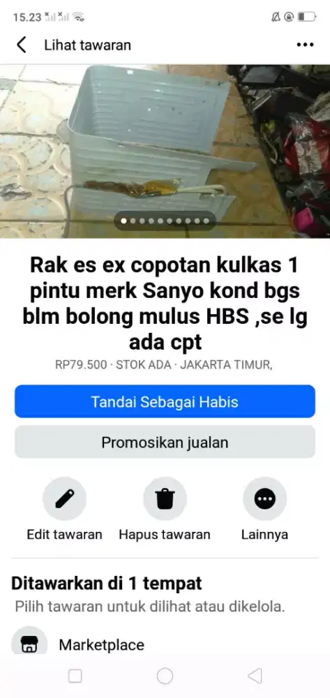 Rak pendingin kulkas Sanyo 1 pintu kond spt baru no bolong2 yah cptdpt