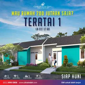 Rumah Murah 200jtan, Teratai 1 Citra Indah City Timur Cibubur