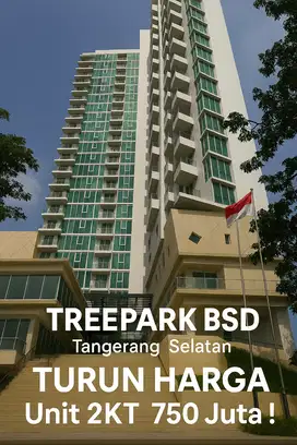 Apartemen 2BR, Tree Park BSD - Turun Harga Drastis!