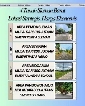 TANAH IDEAL SHMP SLEMAN BARAT JOGJA
