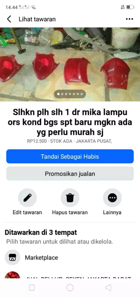Slhkn lh slh 1 dr mika lampu ors utk sepeda/motor mgkn ada yg perlu