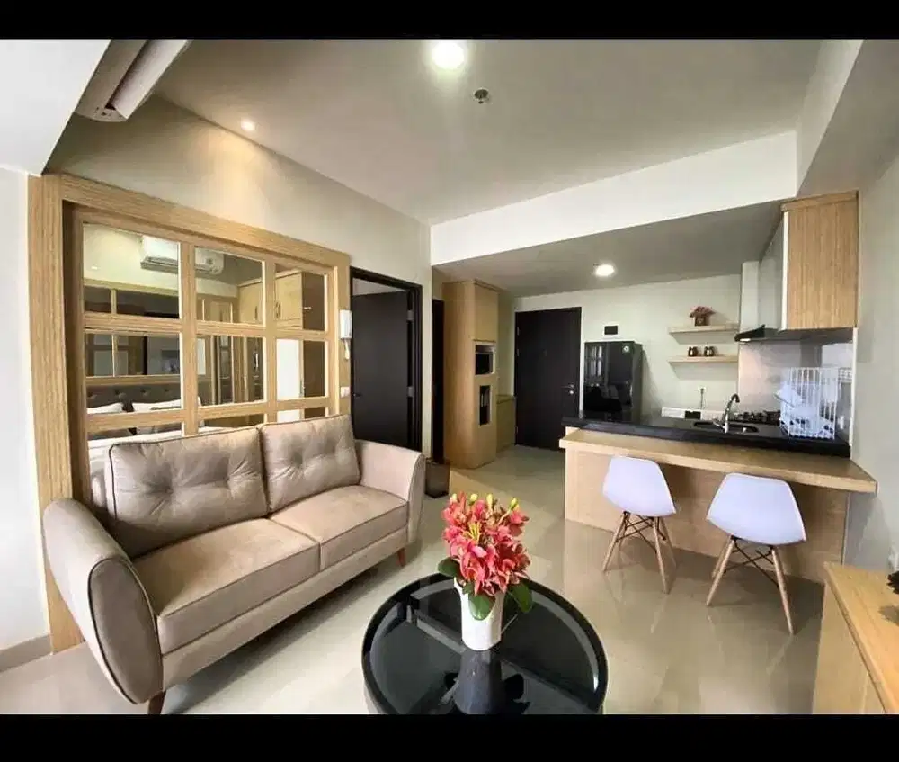 Apartemen 1BR  47m2, Full Furnish, Orang County Cikarang, 75 JT/Thn!