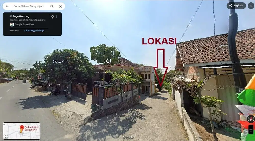 tanah di bangunjiwo kasihan bantul dekat Kampus UMY yogyakarta