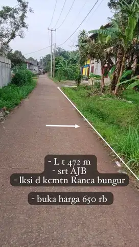 TANAH KEBUN MURAH DAN STRATEGIS DI RANCA BUNGUR BOGOR