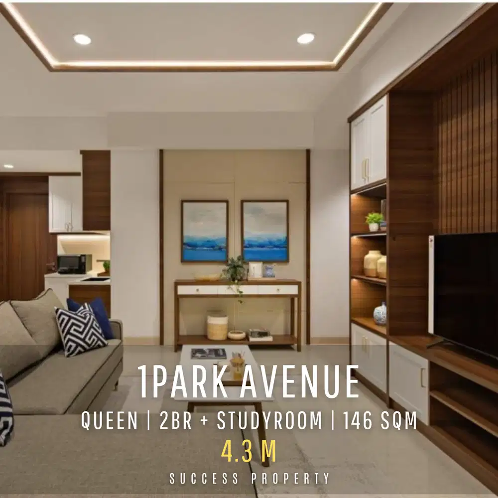 Apartemen 1Park Avenue Tower Queen Low Floor 2BR+ Studyroom