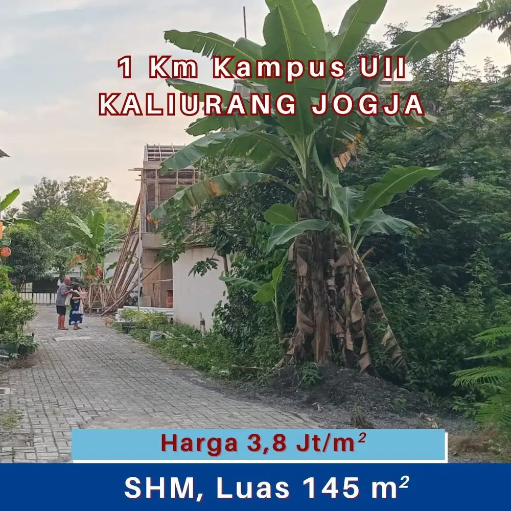 Tanah Selatan Kampus UII Kaliurang Jogja SHM Pekarangan Cocok kost