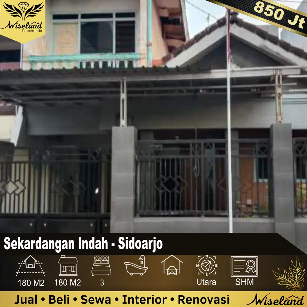 Dijual Rumah Sekardangan Indah Sidoarjo