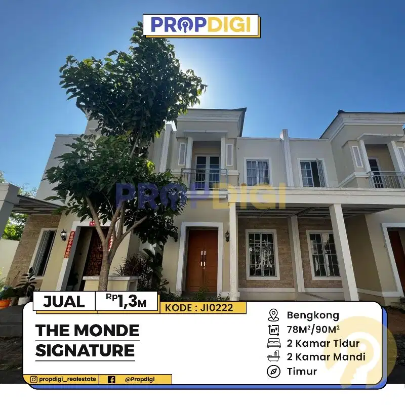 dijual rumah 2 lantai pasir putih monde signature