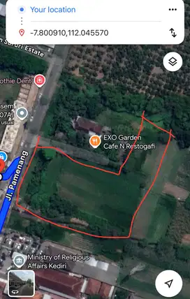Lahan 3500m² SHM di Depan Ruko Ngasem City – Strategis, Pinggir Jalan