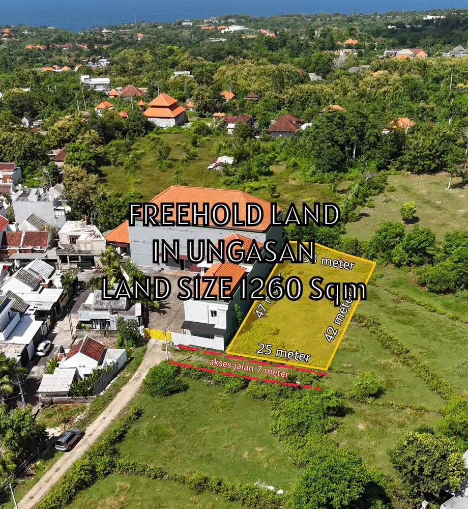 Tanah Termurah Luasan 12.6 are di Area Pura Masuka Ungasan Badung Bali