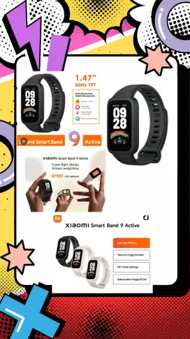 Redmi Band 9 Active nihh guyss murah meriahhh