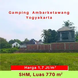 Tanah Villa Area Ambarketawang Gamping Yogyakarta SHM Pekarangan