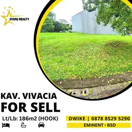 Dijual Kavling Hook Cluster Vivacia Eminent Bsd, depan taman, langka