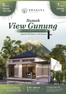 FREE IPHONE 15 Mini Cluster Swasana Merapi View di Pandowoharjo Sleman