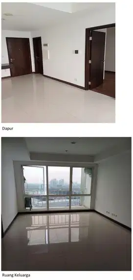 Apartemen AKR Gallery West 2 BR lantai 19 Kebon Jeruk Jakarta Barat